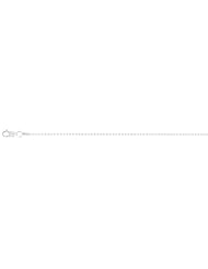 20" 1.5mm (0.06") Rhodium Plated Polished Diamond Cut 925 Sterling Silver Bead Chain w/ Lobster Clasp