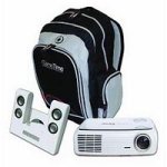 Optoma GT3000 GameTime 3000 DLP Projector including Speakers & Backpack SVGA 2000:1 2300 Lumens 800 x 600 2kg (White) (GT3000)