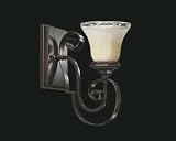 Quorum International 5521-1-13 Coffee / Brown Delphi Transitional Single Light Wall Sconce from the Delphi Collection