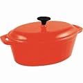 Orange Oval Casserole Dish Colour: Orange. 6.5 litre casserole dish with lid.