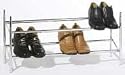 2-TIER CHROME SHOE RACK STACKABLE & EXTENDABLE