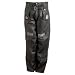 Diamond Plate Hand-Sewn Pebble Grain Genuine Leather Motorcycle Chaps Small Six Patches