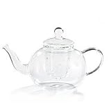 teapots-with-infuser Clear Glass Teapot With Removable Infuser 24 oz