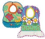 EZ Clean Pocketed Feeding Bib - Giraffes