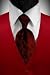 Tuxedo Vest - Solid Satin Scarlet with Coordinating Tapestry Tie