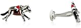 Hand Painted Horseracing Cufflinks With Gift Box