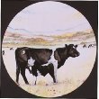 TUFTOP Cutting Board Cow & Calf - Round (12' ' diam)