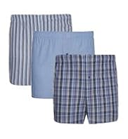 3 Pack Pure Cotton Assorted Boxers