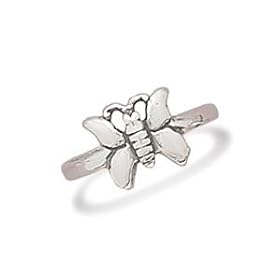Butterfly Oxidized Sterling Silver Ring, 3