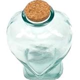 Heart Shaped Clear Green Bottle -1 pc