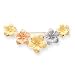 Jewelry : 14k Tri-Color Satin Diamond-cut Floral Pin