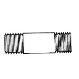 Chrome Plated Nipple, 3/8 x 2