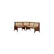 Linon Home Decor 90472T37-01-KD Corner Nook Dining Bench, Cherry