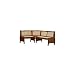 Linon Home Decor 90472T37-01-KD Corner Nook Dining Bench, Cherry