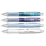 Pen, Gel, Retractable, 6 Ct., Black Ink/Assorted Barrel, Sold as 1 each