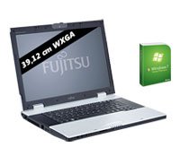 Fujitsu Esprimo Mobile V6535, Intel Pentium Dual Core T4300 (2x2,1 GHZ), 4096 MB Arbeitsspeicher, 500GB Festplatte, bis zu 1024 MB Shared memory Intel GMA 4500M Grafik, inkl. vorinstalliertem Windows 