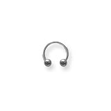 Solid Titanium Circ BB 18G (1mm) 5/16 (8mm) Dia w 3mm Balls Uncolored H
