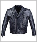DeTour Jacket - Mens Vented Leather Motorcycle Jacket MJ411 by DeTour