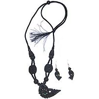 Discount Jewelry Necklace and Earing In Terracota Handcrafted Unique Gift For Girlfrinend