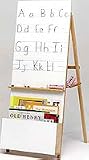 Best Rite - 755 - Big Book Easel Single Sided Teachers Whiteboard - Oak - 58.5 H x 23 W in.
