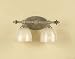 Kitchen & Housewares : 2 Light Vanity, Silver finish, Opal glass