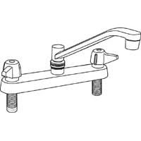 Central Brass 0122-A Kitchen Faucet 8-Inch Centers / 8-Inch D-Spout, Chrome