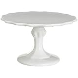 Small White Scalloped Cupcake Stand
