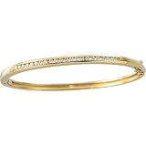 14K Yellow Gold Diamond Bangle Bracelet 5/8 CT TW-