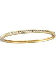 14K Yellow Gold 5/8 Ct Tw Diamond Bangle Bracelet