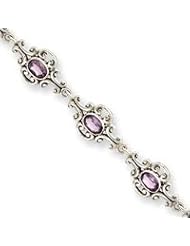 Sterling Silver Amethyst Bracelet