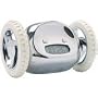 Clocky Alarm Clock on Wheels in Chrome