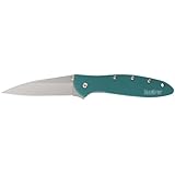 Kershaw Leek 1660TEAL 14C28N Steel Plain Edge Folding Blade Pocket Knife, 3"