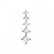 Princess Diamond Journey Pendant in 14K White Gold - 1/2 Cttw