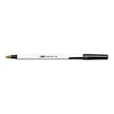 BIC Round Stic Ball Pen, Fine Point, 0.8mm, Black, 12 Pens (GSF11-Blk)