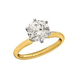 14kt 2ct Round Diamond Solitaire Engagement Ring (IGI Graded)