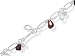 Fossil Silver, Cubic Zirconia and Brown Crystal Charm Bracelet