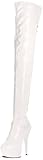 Pleaser Women's Delight-3063/W/M Boot,White Patent,8 M US
