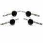 Silver and Onyx Studs