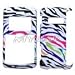 Rainbow Zebra Print Skin Design Snap on Faceplate Case Cell Phone Cover For LG Env3 VX9200 (Comes With Free AmericWireless Pin)