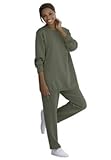 IMAGE OF Woman Within Plus Size Tall Fleece 2-Pc Sweatsuit By All American Comfort (Sage Grass,2X)