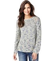 Indigo Collection Slash Neck Rainbow Jumper