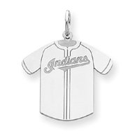 Sterling Silver Cleveland Indians Lg Jersey W/Name Charm