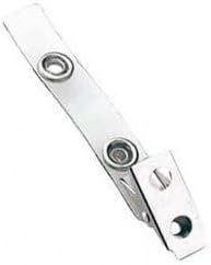 Metal Badge Clips with Clear Vinyl Straps (100 Per Pack)