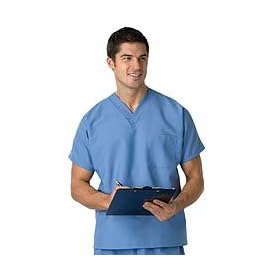 White Swan Unisex Solid Nursing Uniform Scrub Top