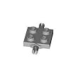 Lego Building Accessories 2x2 Grey Bearing Element Brick - Bulk Pack - 50 Pieces