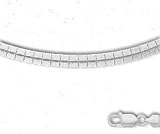 Sterling Silver 20 Inch X 3.0 mm Omega Necklace - Italian