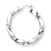 Jewelry : 14k White Gold Polished 4mm Twisted Hoop Earrings