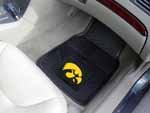 Iowa Hawkeyes 18 x 27 Heavy Duty 2-Piece Vinyl Car Mat Set