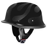 German Helmets - DOT German Motorcycle Helmet 115 Flat Flame