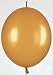Mayflower Balloons 30905 Link-O-Loon 12 Inch Metallic Gold Pack Of 25